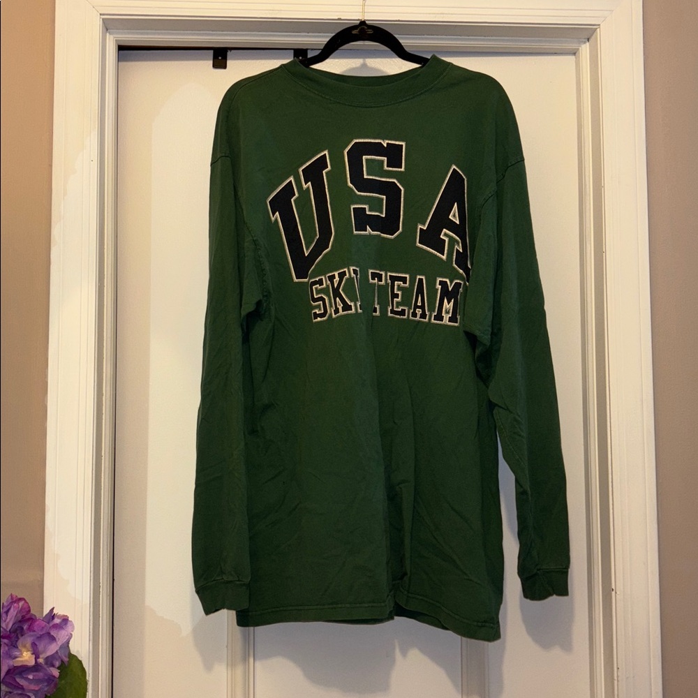 Vintage Galt Sand USA Ski Team Cotton Jersey Long Sleeve T-Shirt - XL
